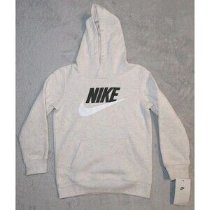 Nike Toddler Boy Hooded Sweatshirt Cashmere Heather & White 6M NWT